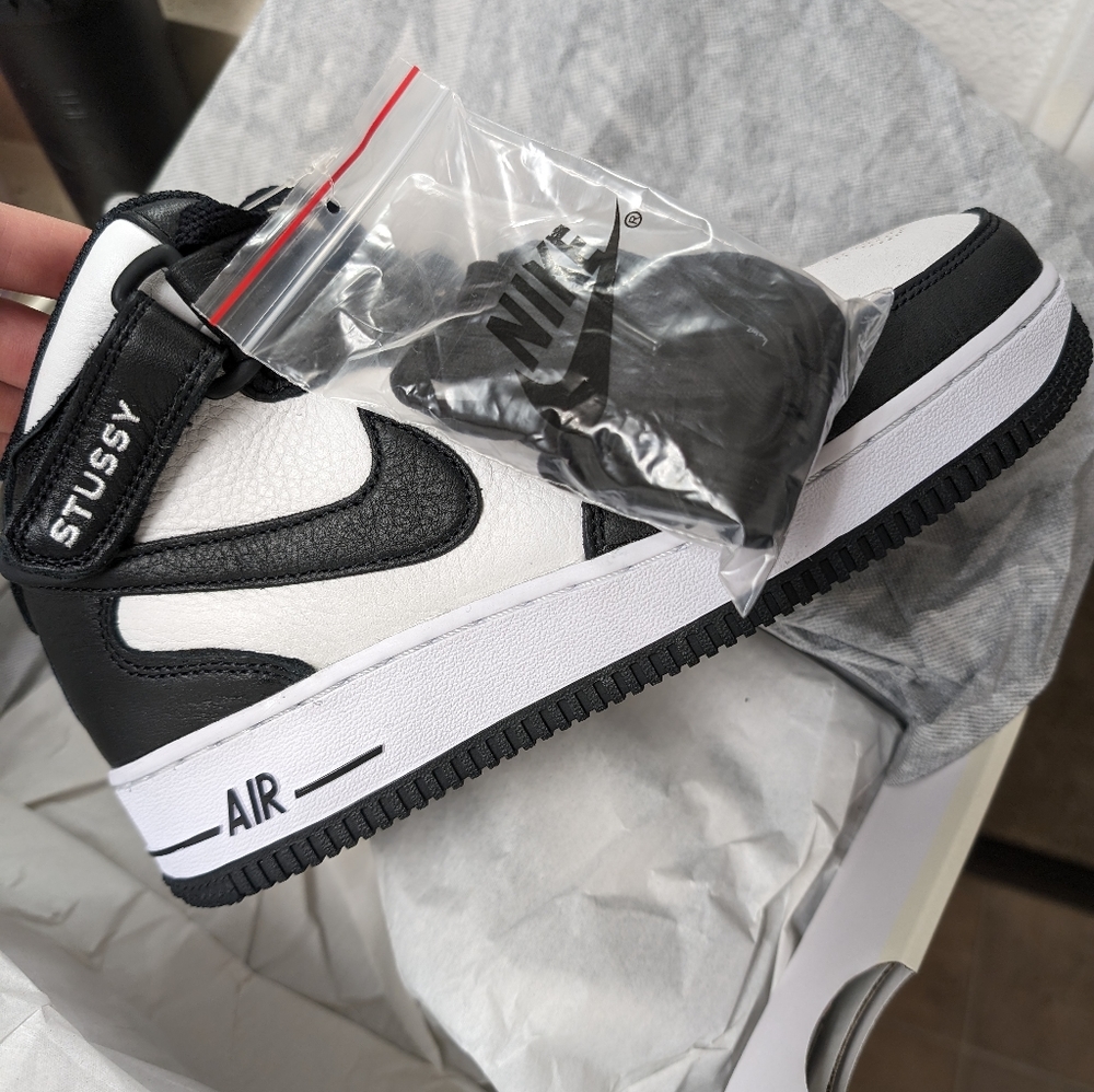NIB Nike x Stussy Air Force 1 Mid - Size 6.5Y Women 8 - Picture 4 of 11